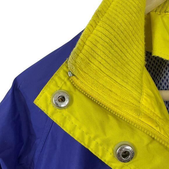 Vintage Woolrich Woman Long Rain Zip Jacket Hood Womens Large PURPLE**** READ - Picture 14 of 16